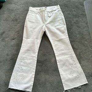 Express cropped flare jeans